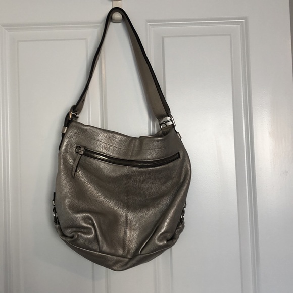 Coach pewter shoulder purse - Picture 2 of 9
